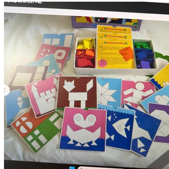 Vintage 1991 Discovery Toys Playful Patterns Design Shape Activity Game - Picture 9 of 11